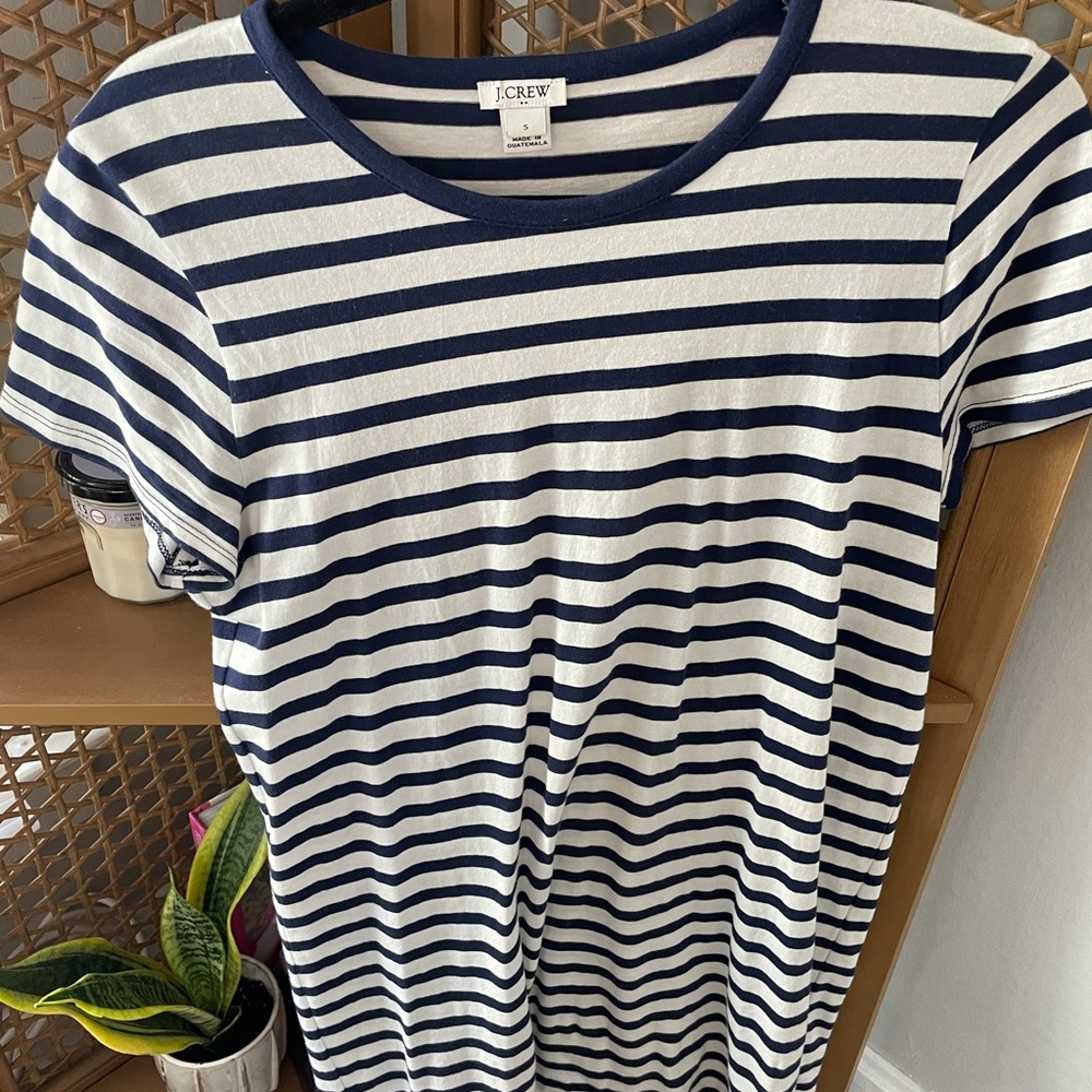 J Crew Striped T-Shirt Dress